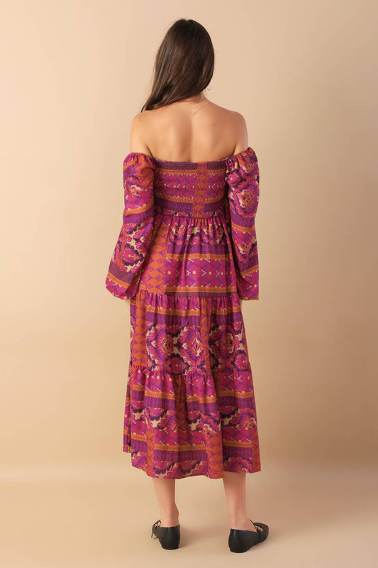 MELLOW MOMENTS WOVEN MIDI DRESS - Mack & Harvie