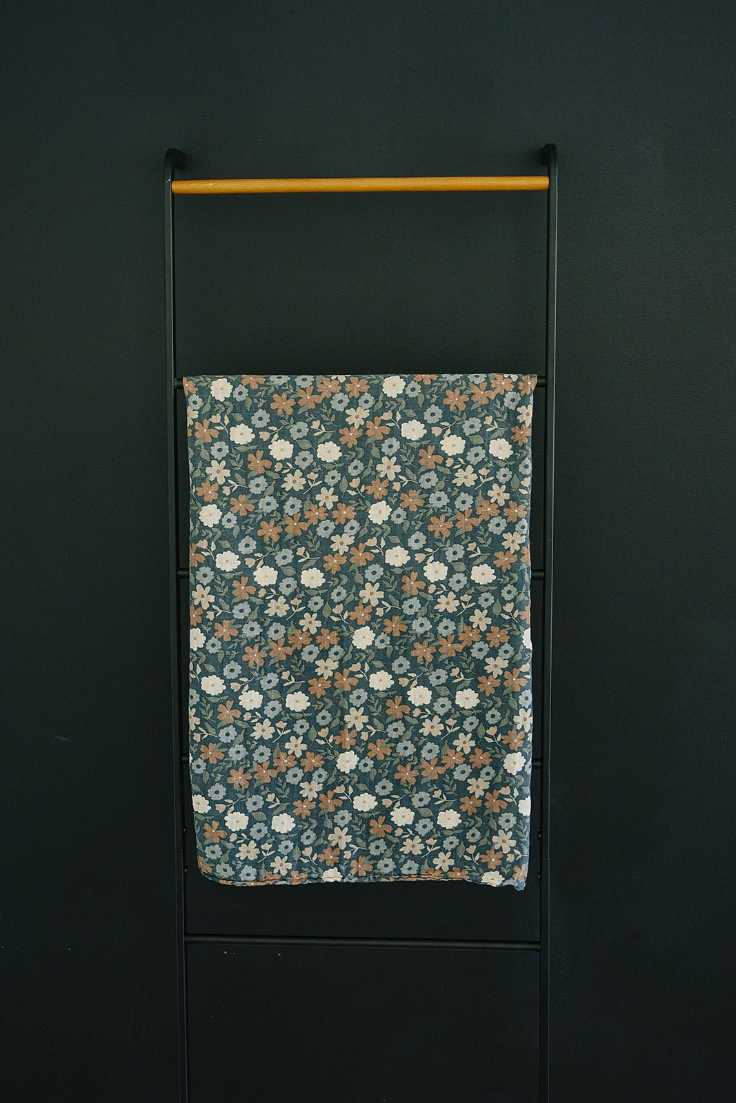 Midnight Floral Muslin Swaddle Blanket - Mack & Harvie