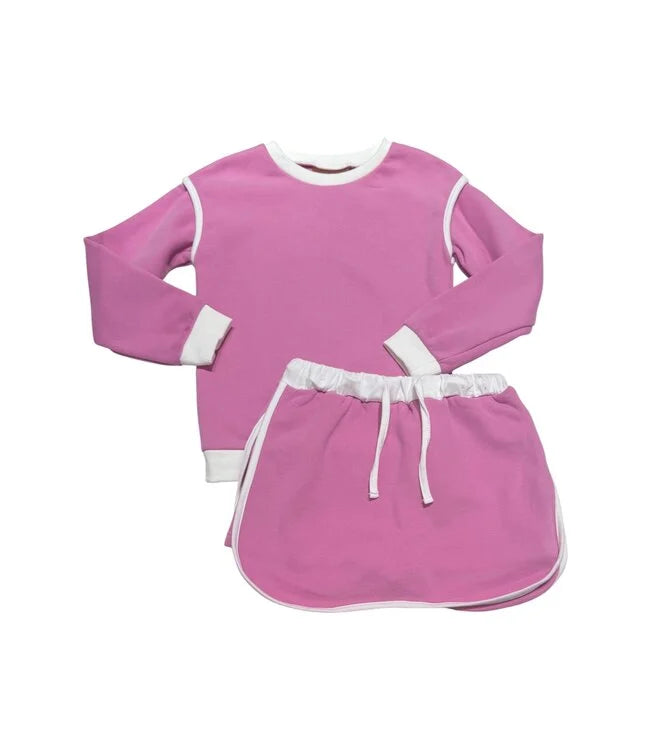 Josie Pink Sweatshirt & Skort Set