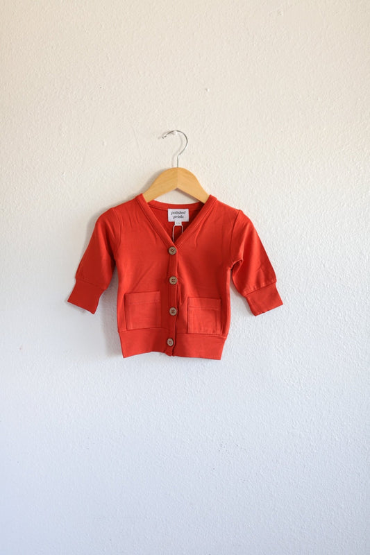 Mini Grandpa Cardigan in Red - Mack & Harvie