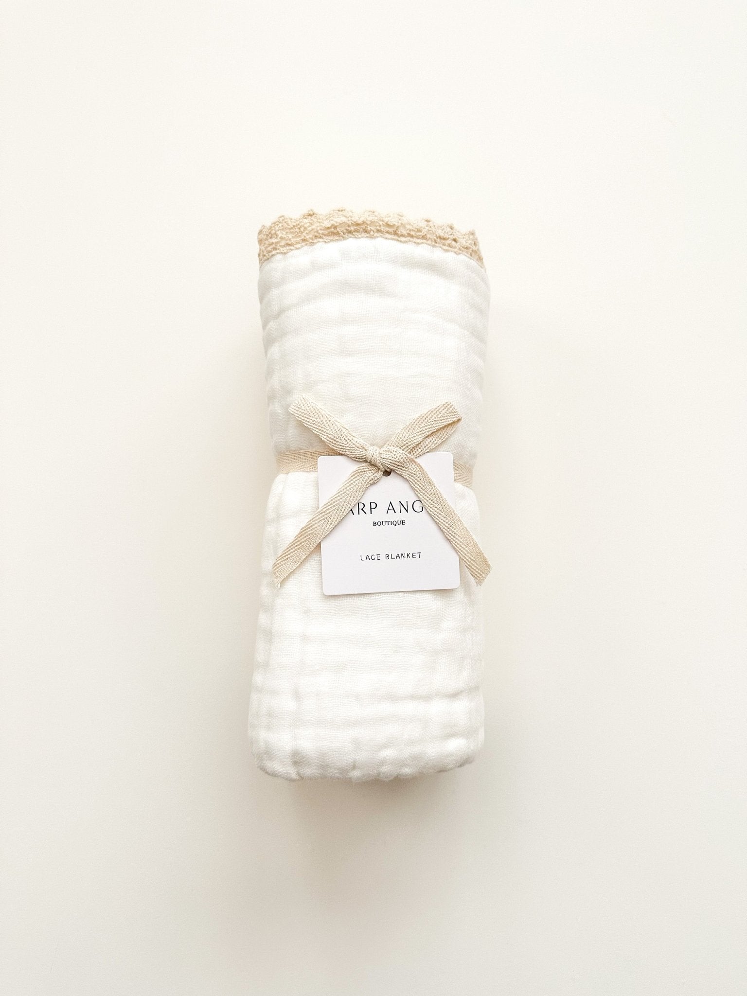 Muslin 6 - Layer Blanket - Cream Lace - Mack & Harvie