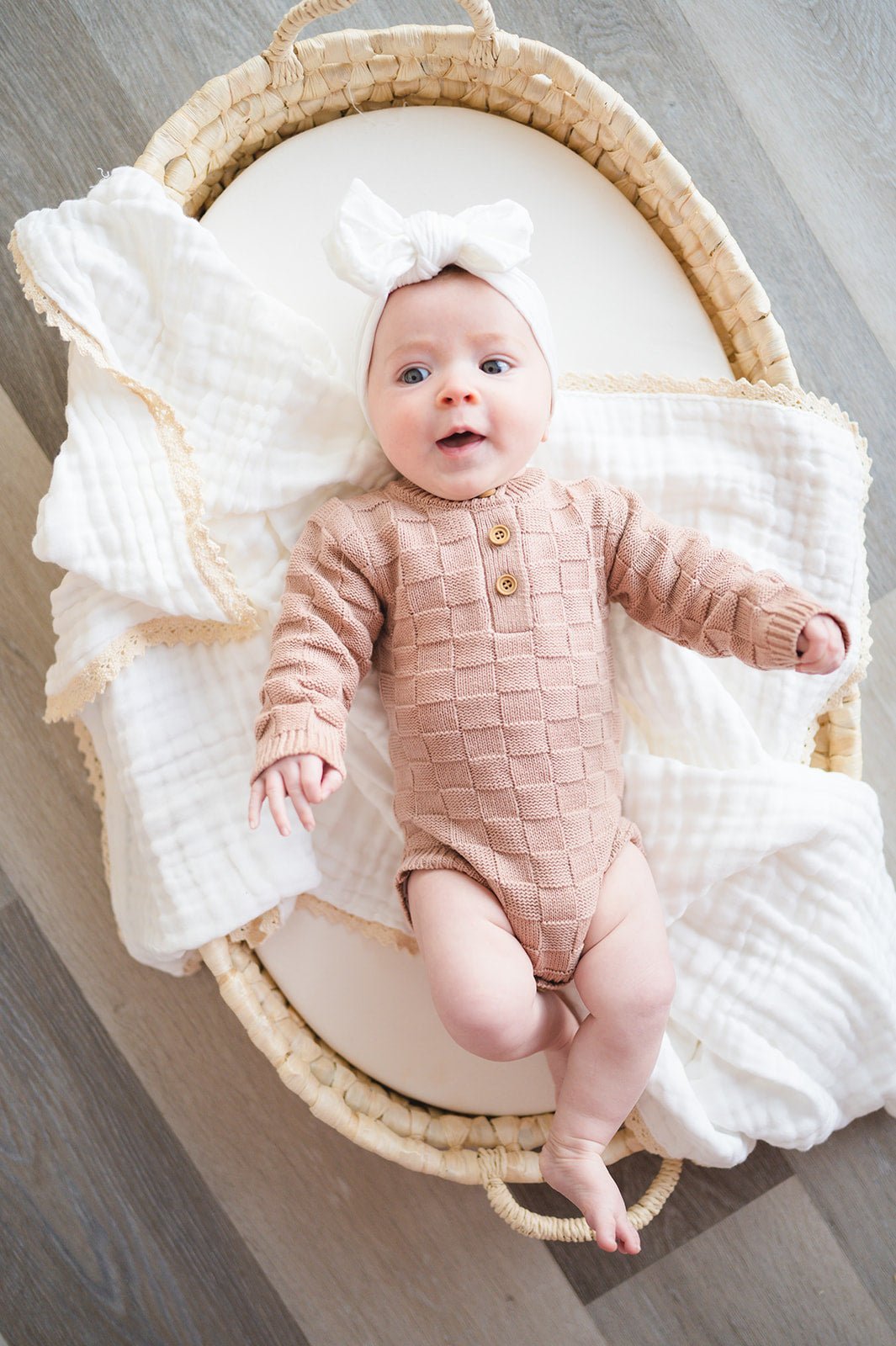 Muslin 6 - Layer Blanket - Cream Lace - Mack & Harvie
