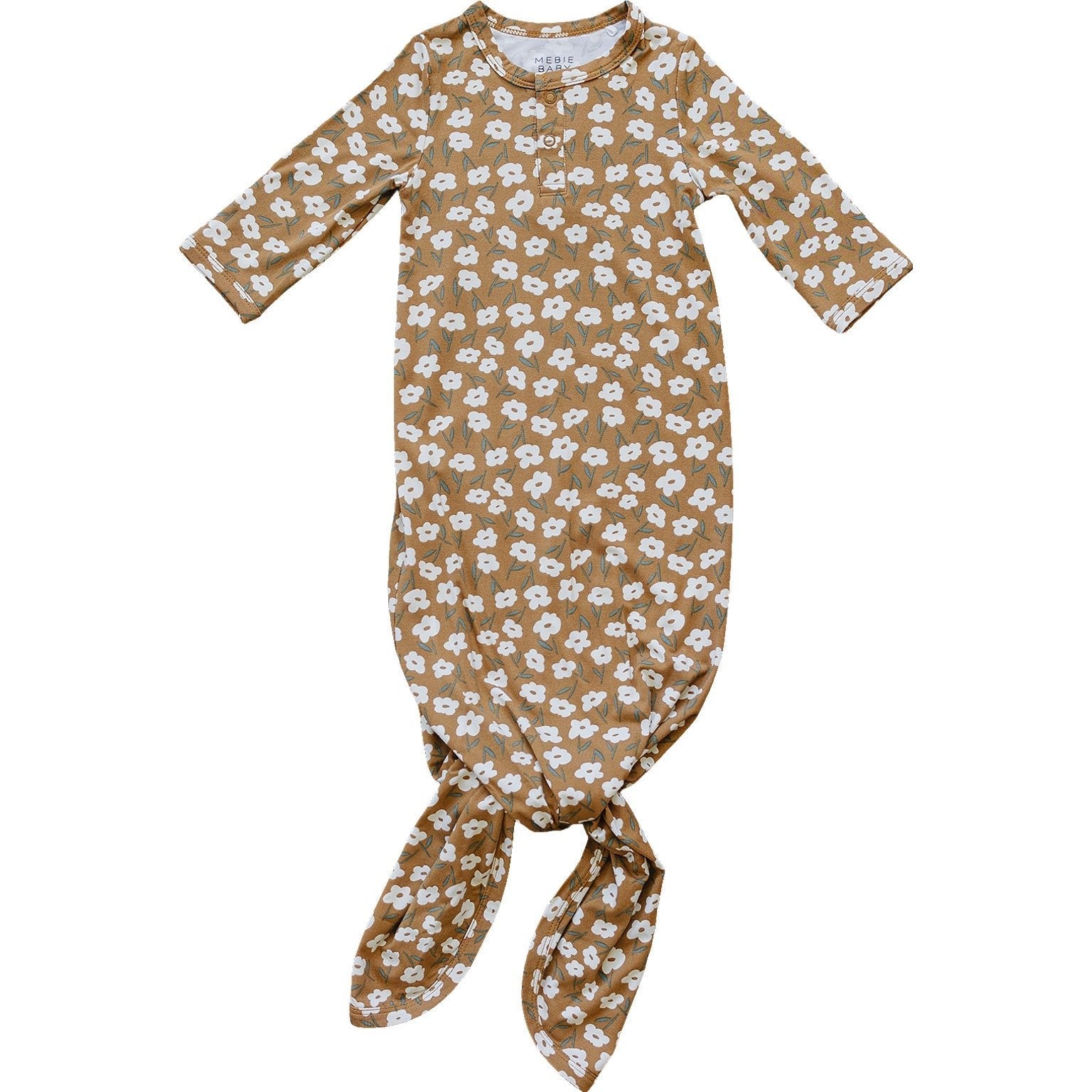 Mustard Floral Bamboo Knot Gown - Mack & Harvie