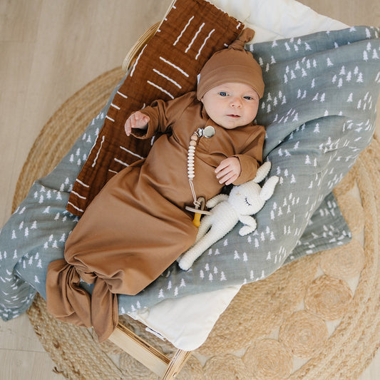 Mustard Mudcloth Muslin Burp Cloth - Mack & Harvie