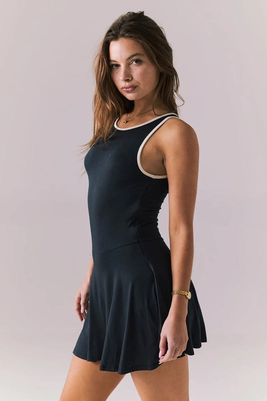 Myrina Licorice Mini Dress
