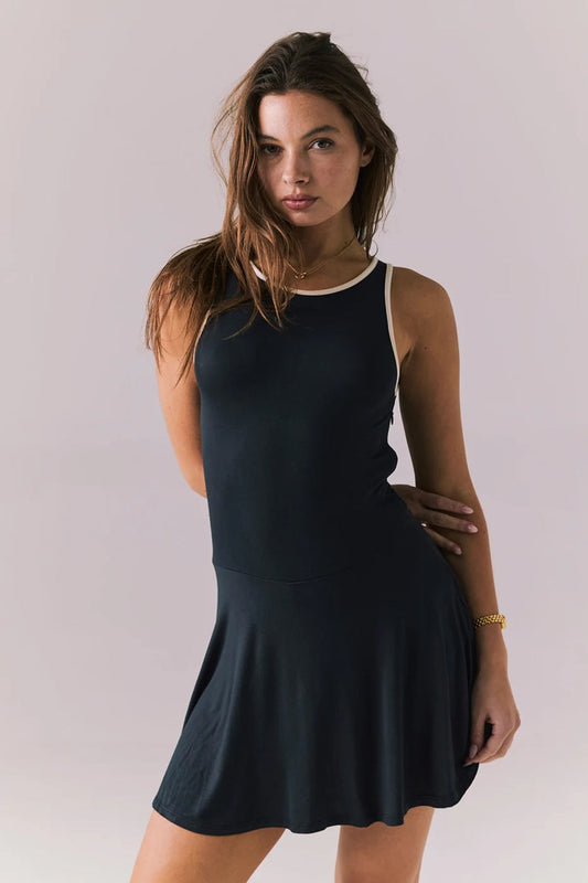 Myrina Licorice Mini Dress