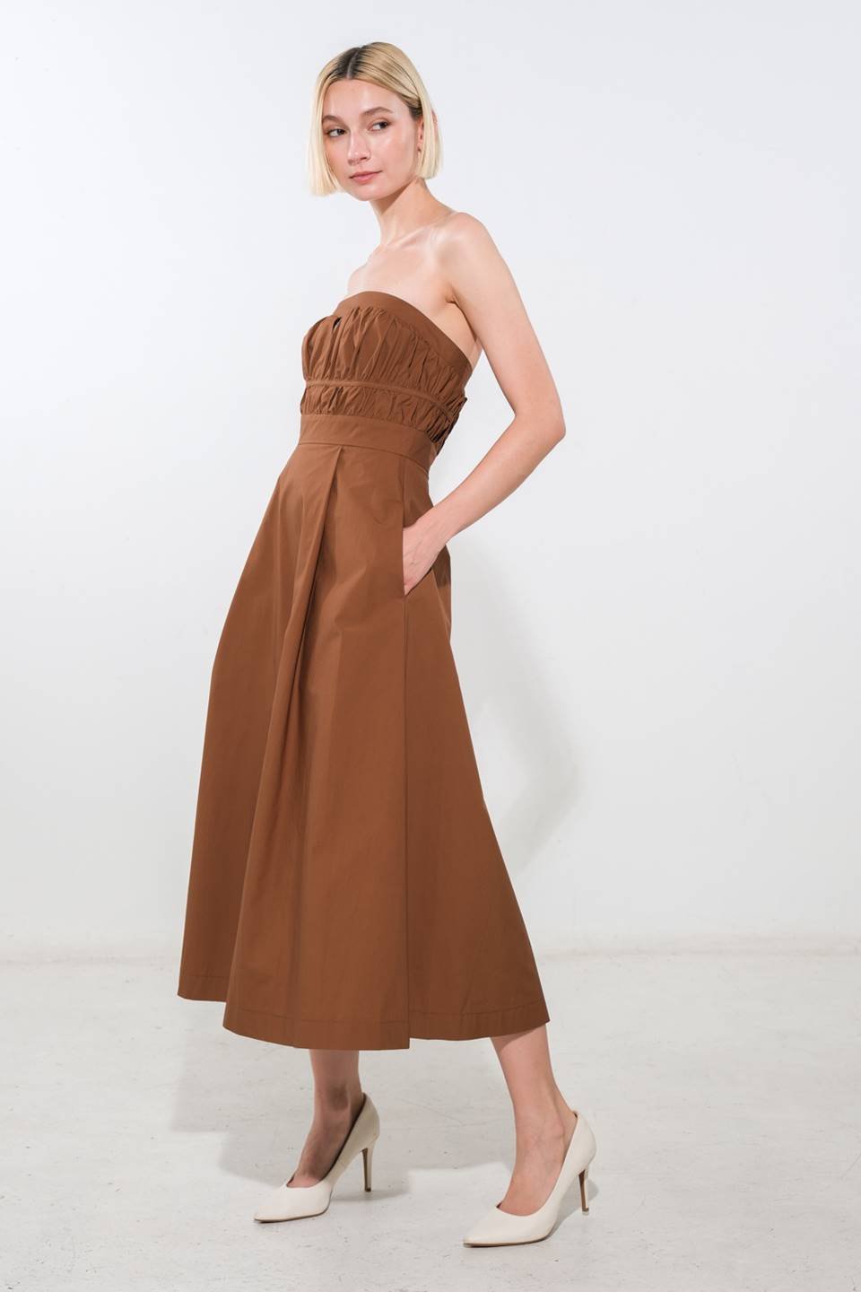 MYSTIC MUSE WOVEN MIDI DRESS - Mack & Harvie