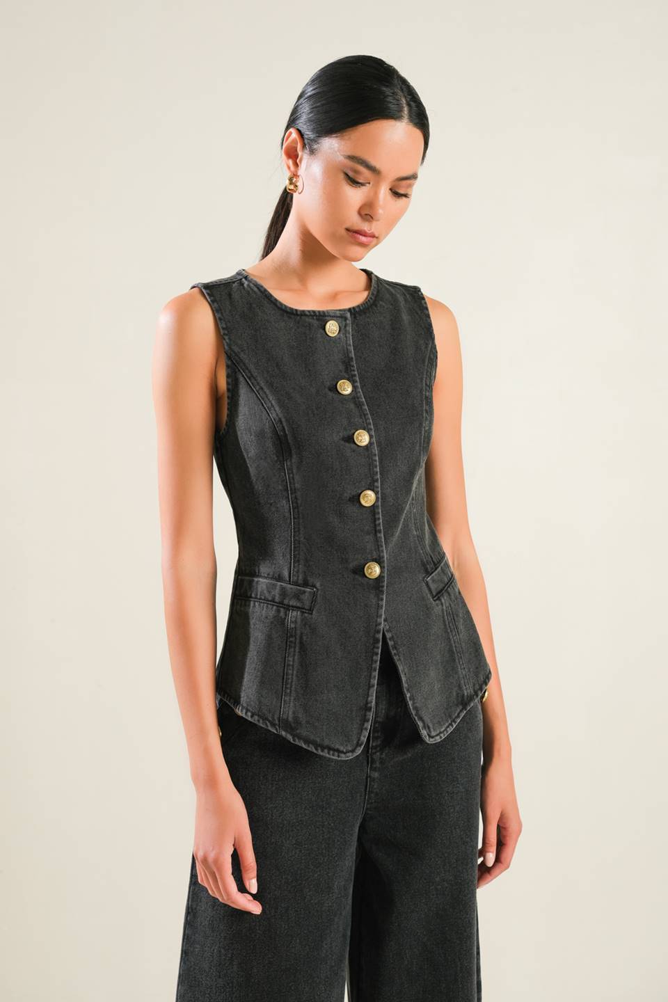 MYSTIC SANDS DENIM VEST - Mack & Harvie