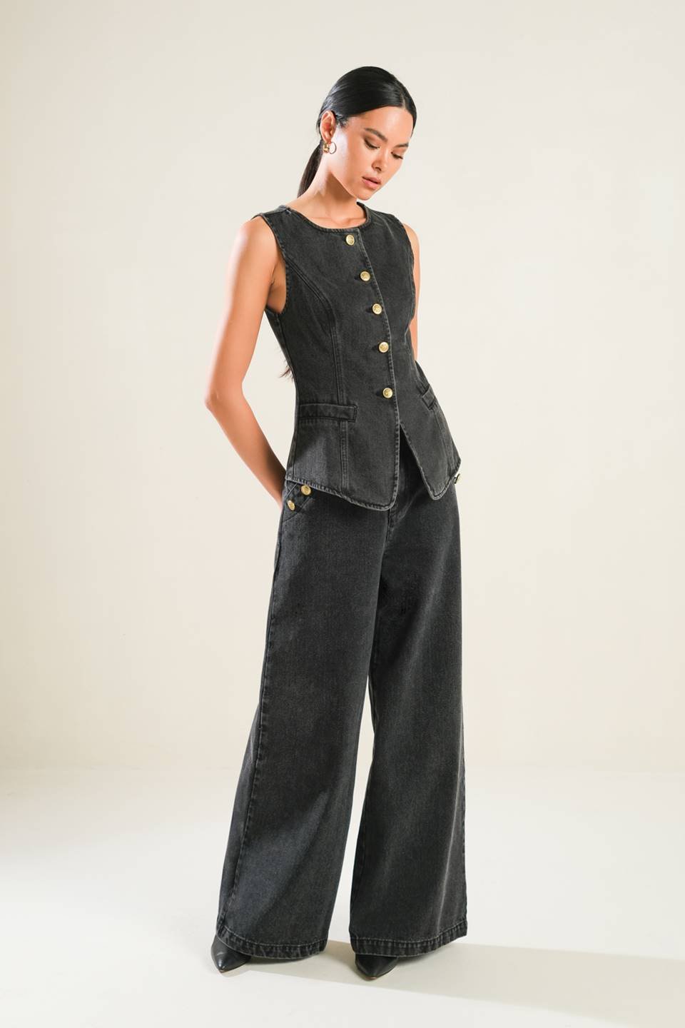 MYSTIC SANDS DENIM VEST - Mack & Harvie
