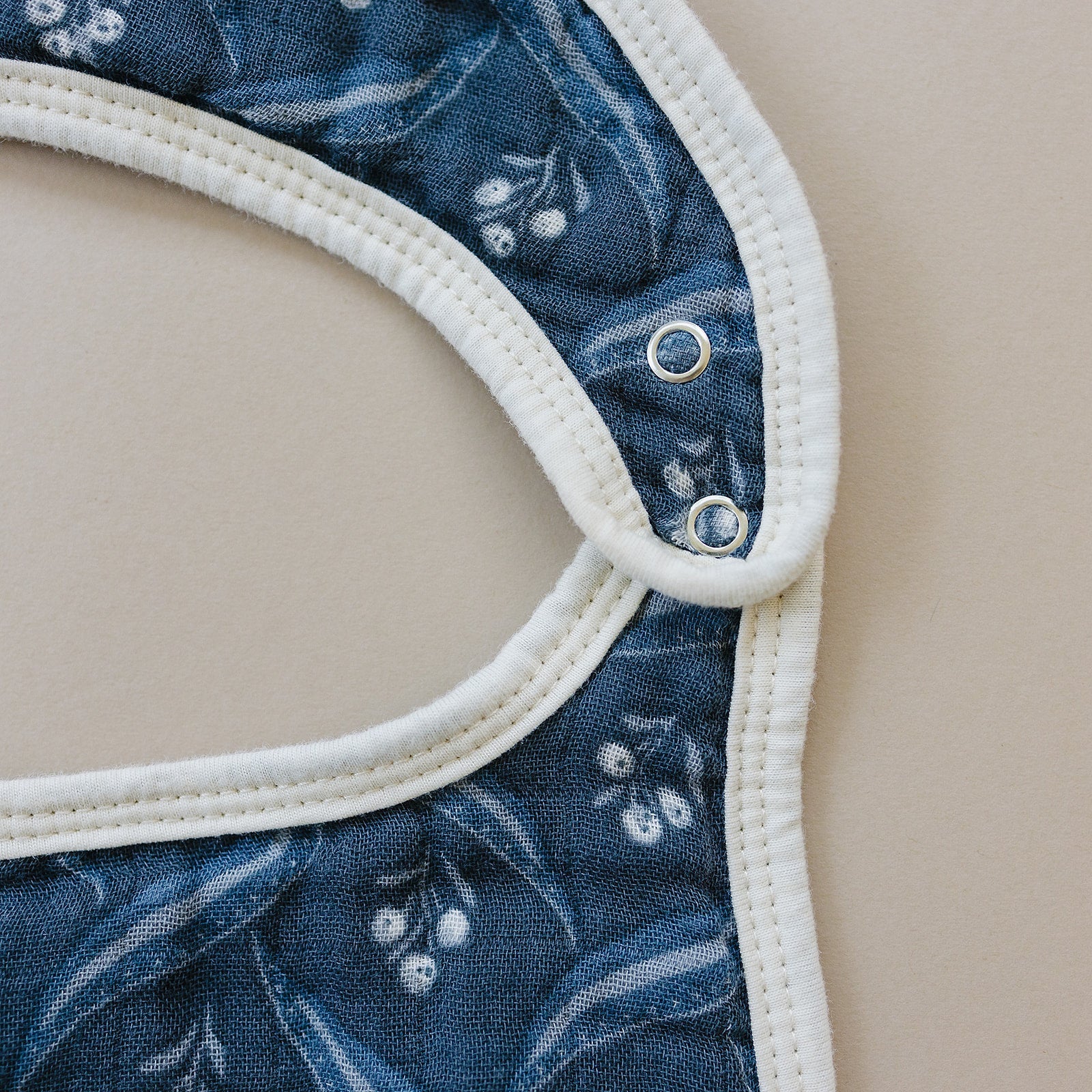 Navy Berry Classic Muslin Bib - Mack & Harvie