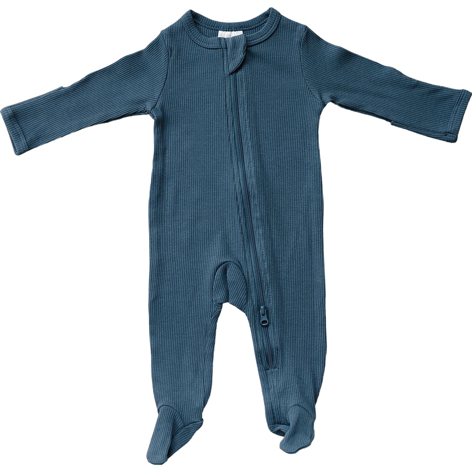 Navy Organic Cotton Ribbed Zipper - Mack & Harvie