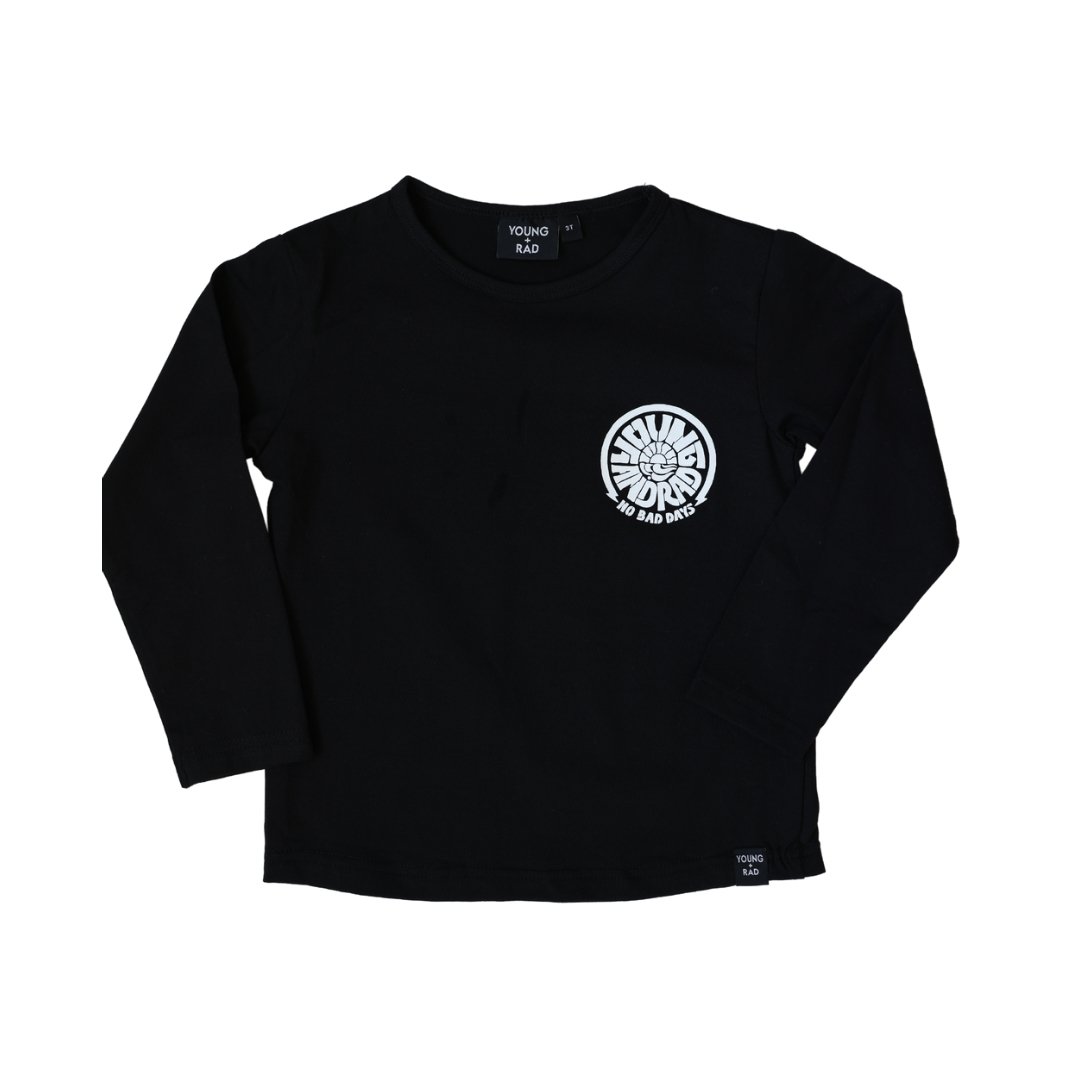 NO BAD DAYS LONG SLEEVE TEE - BLACK - Mack & Harvie