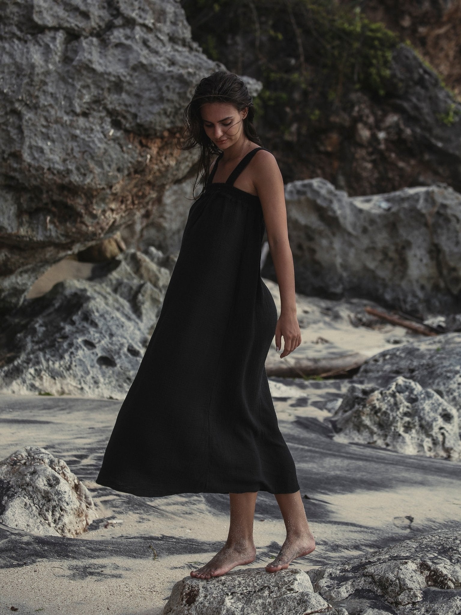 Noa Maxi Dress - Black - Mack & Harvie