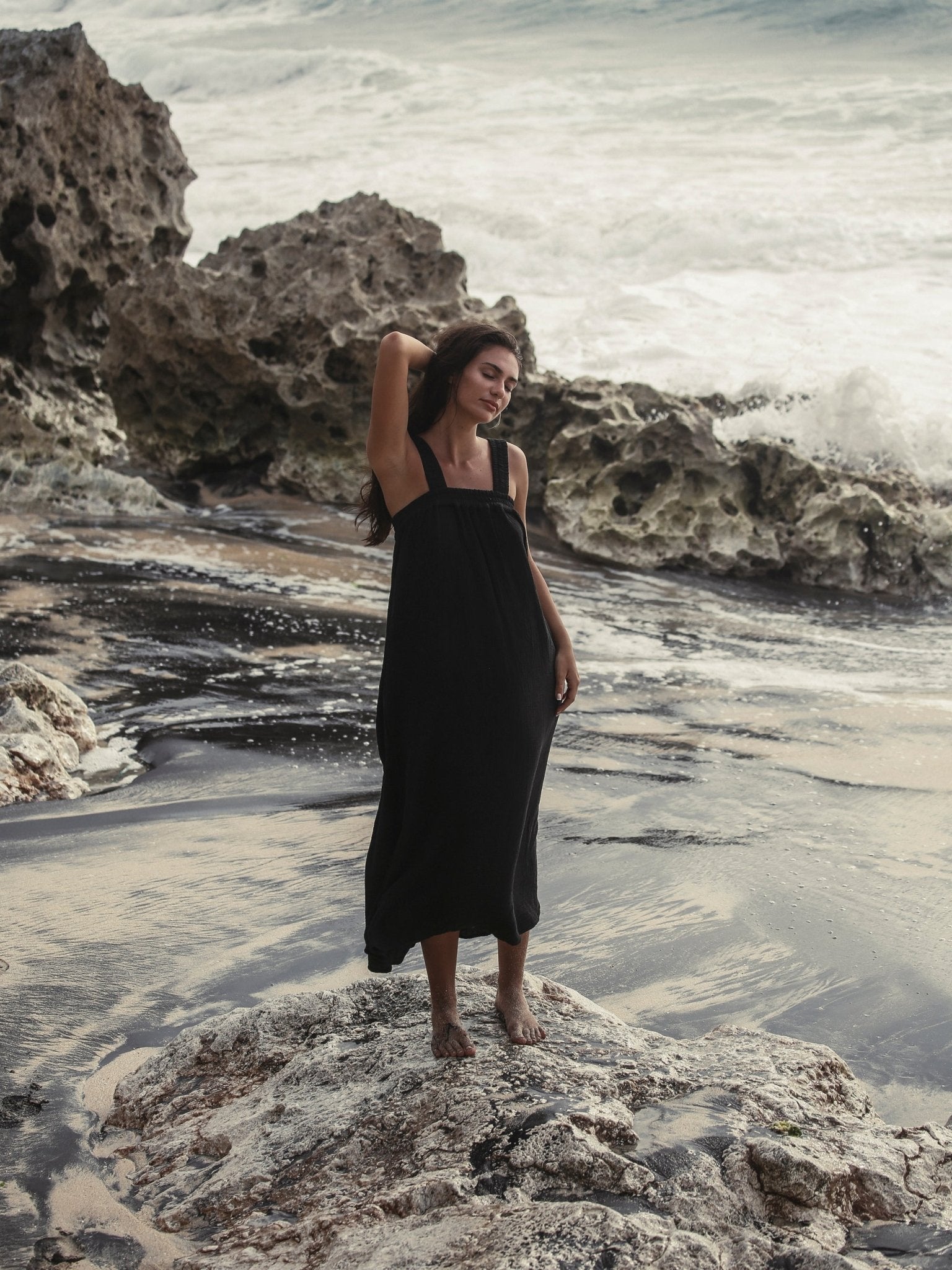 Noa Maxi Dress - Black - Mack & Harvie