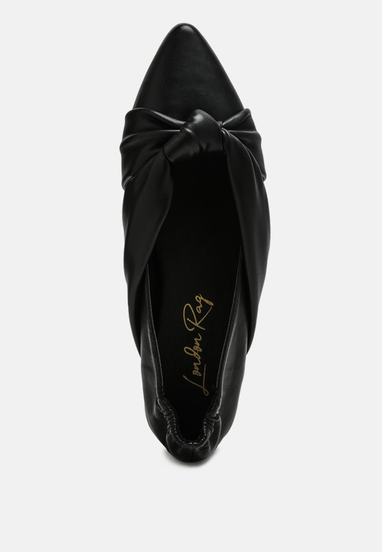 Norma Knot Detail Elasticated Ballet Flats - Mack & Harvie