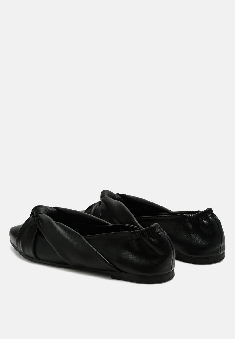 Norma Knot Detail Elasticated Ballet Flats - Mack & Harvie
