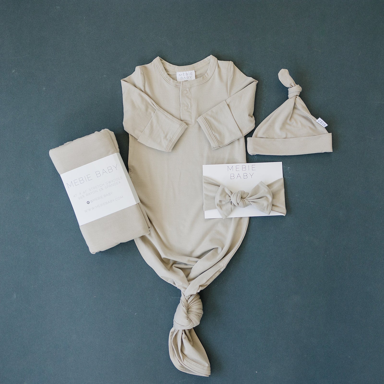 Oatmeal Bamboo Knot Gown - Mack & Harvie