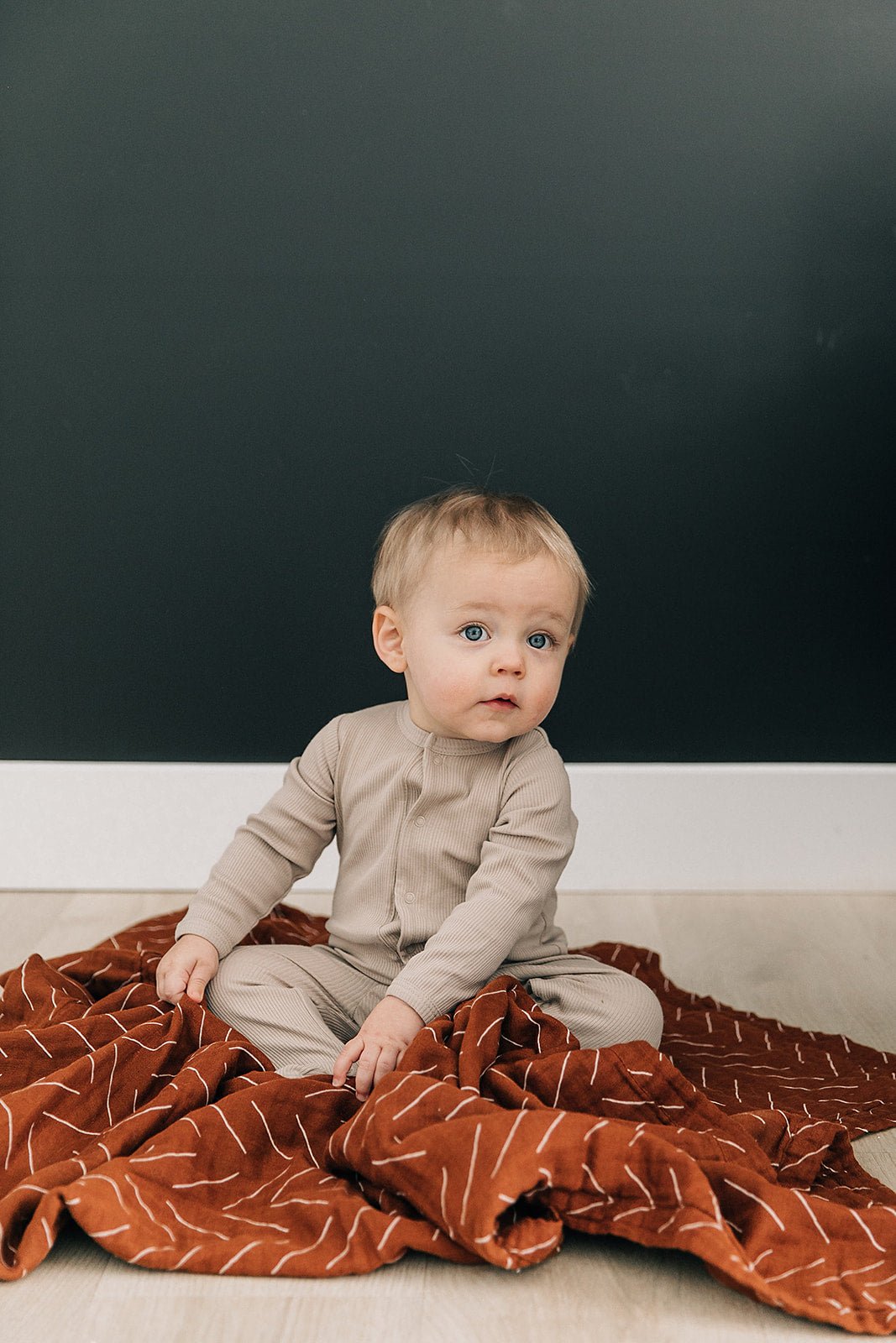 Oatmeal Organic Cotton Ribbed Snap - Mack & Harvie