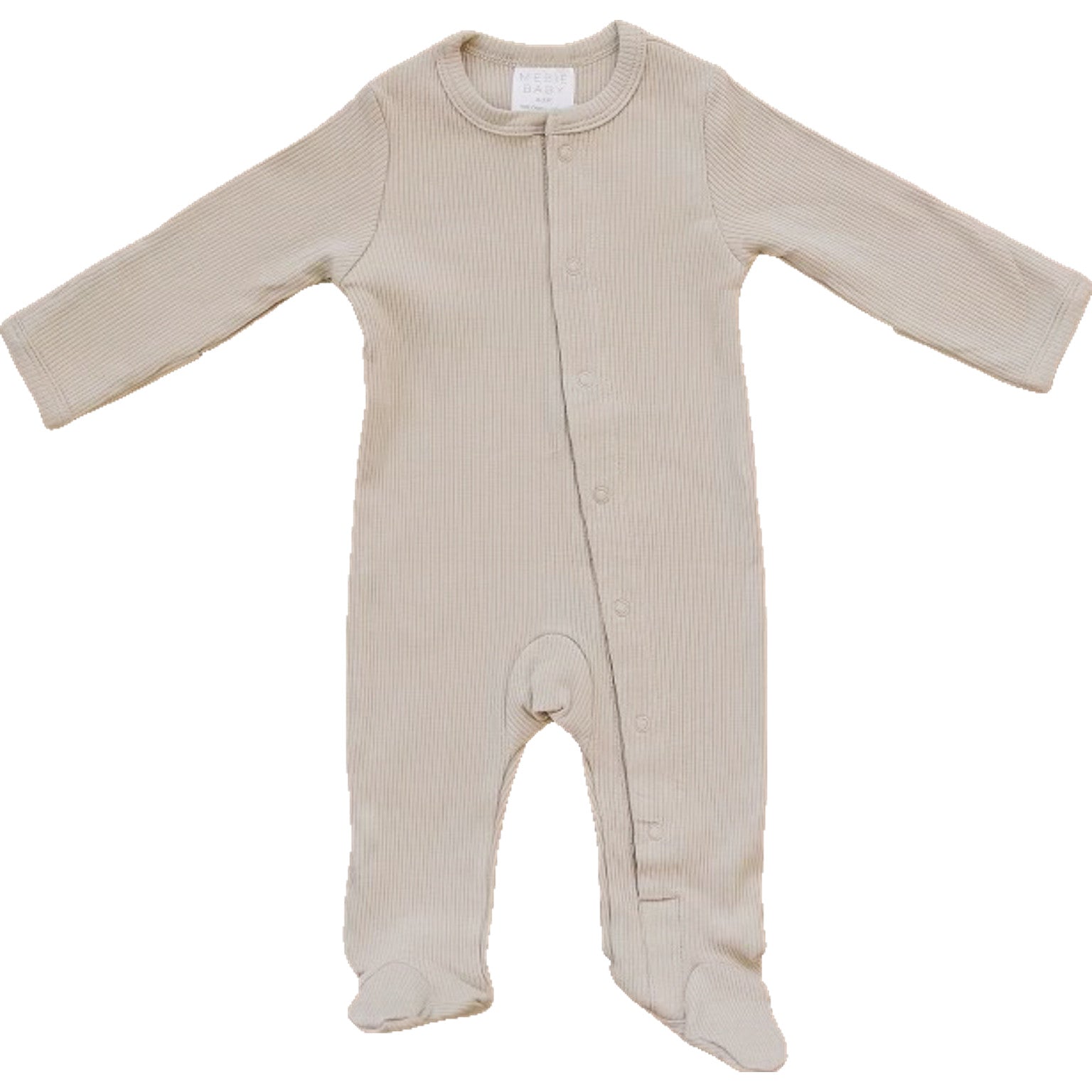 Oatmeal Organic Cotton Ribbed Snap - Mack & Harvie