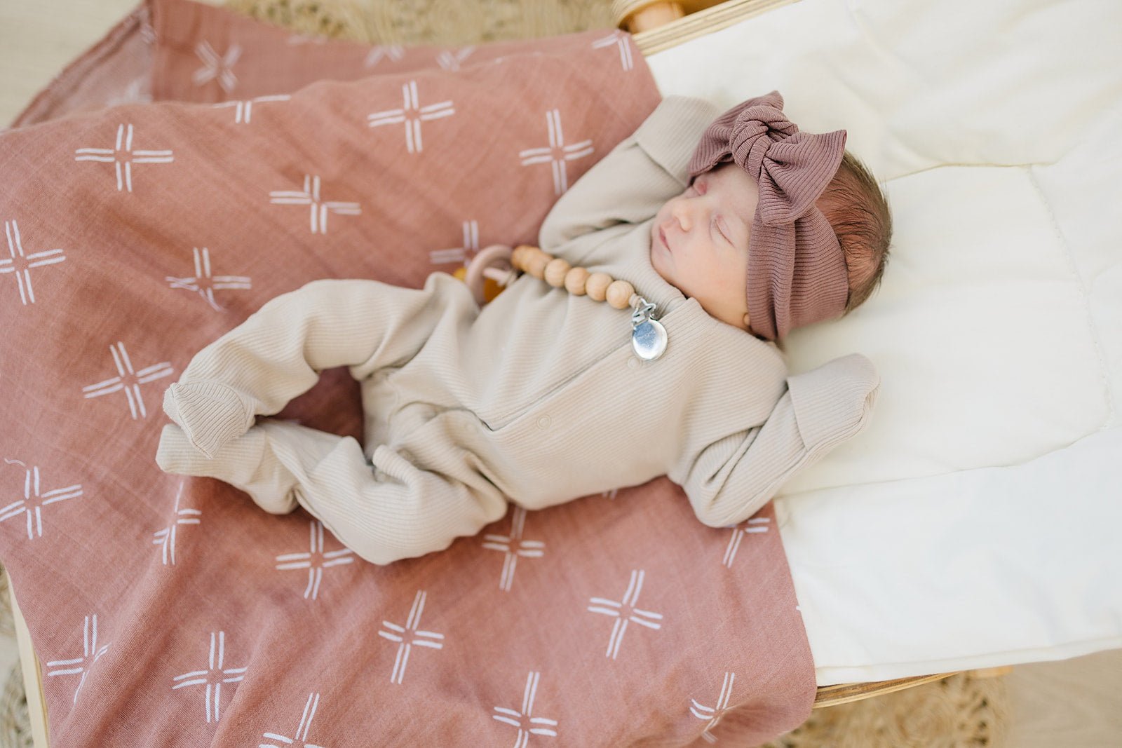 Oatmeal Organic Cotton Ribbed Snap - Mack & Harvie