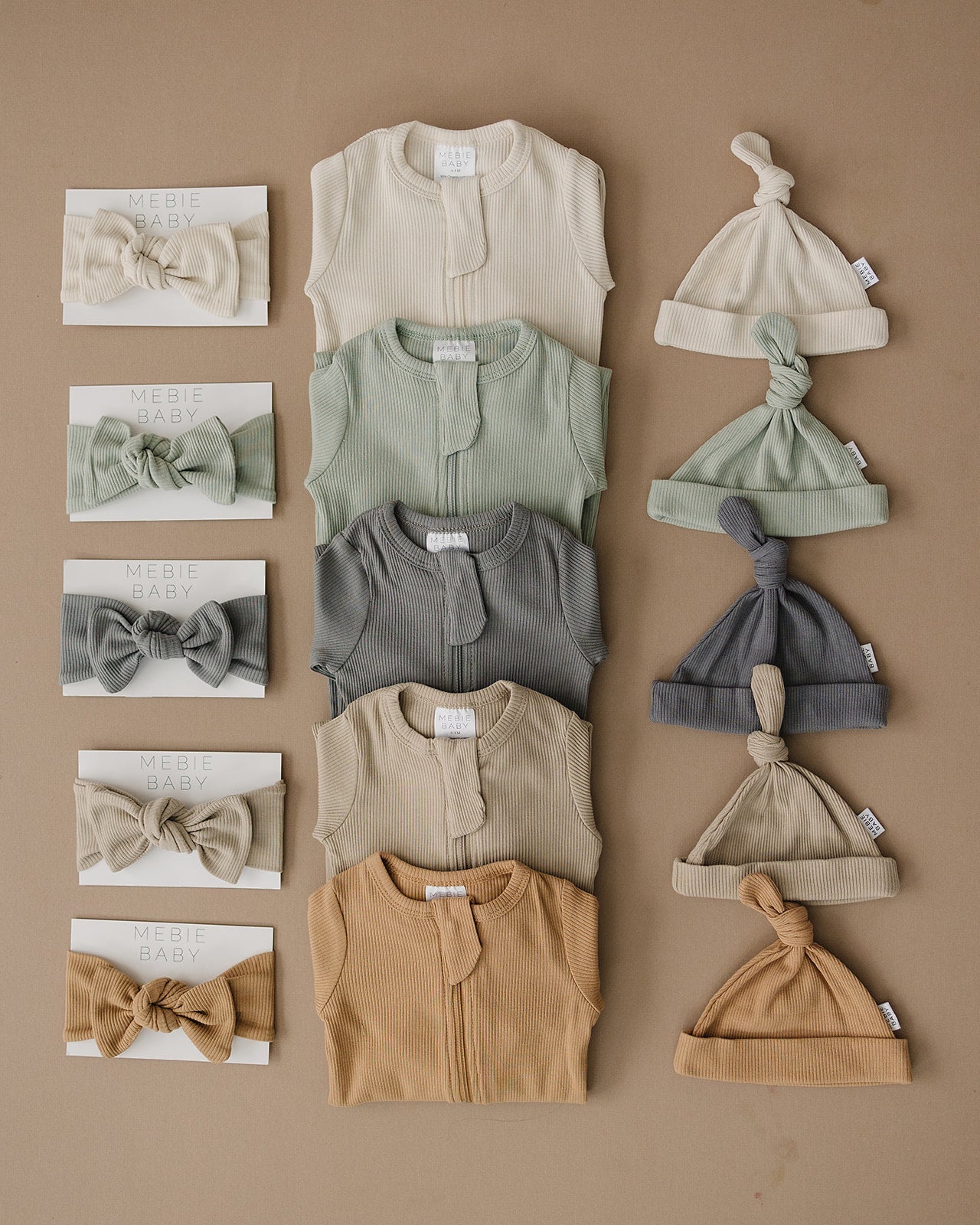 Oatmeal Organic Cotton Ribbed Snap - Mack & Harvie