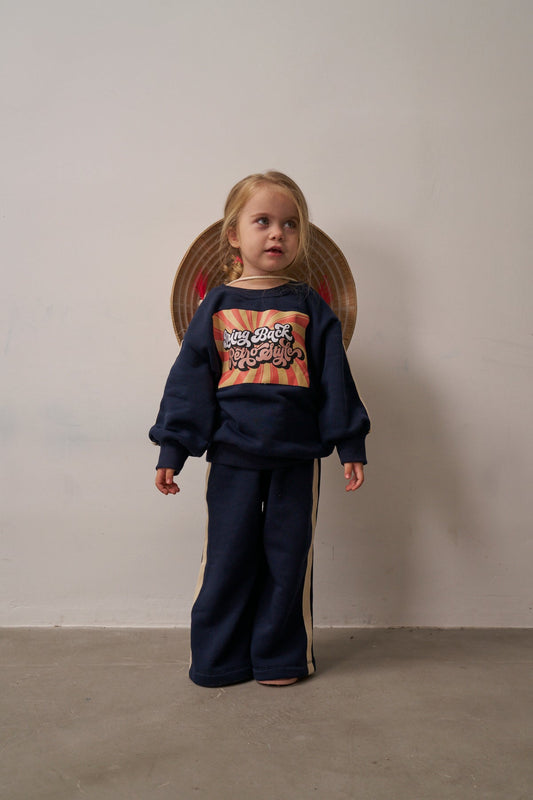 Retro Vibes Navy Tracksuit