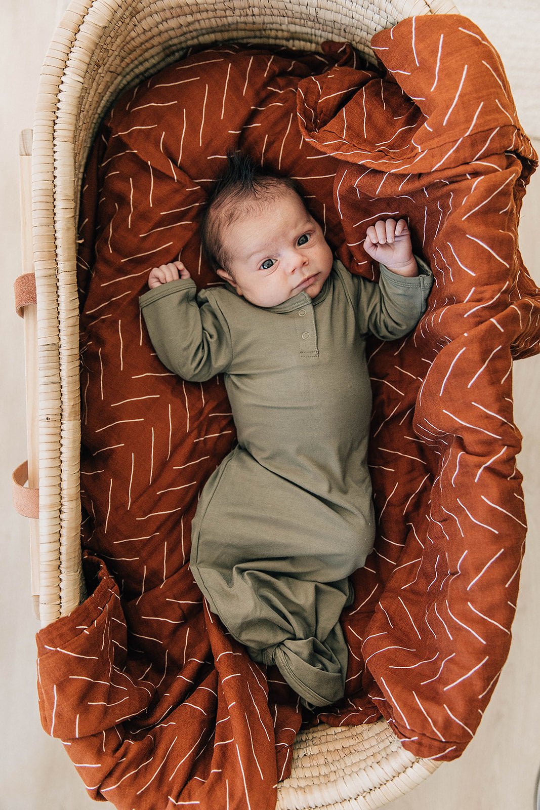 Olive Bamboo Knot Gown - Mack & Harvie