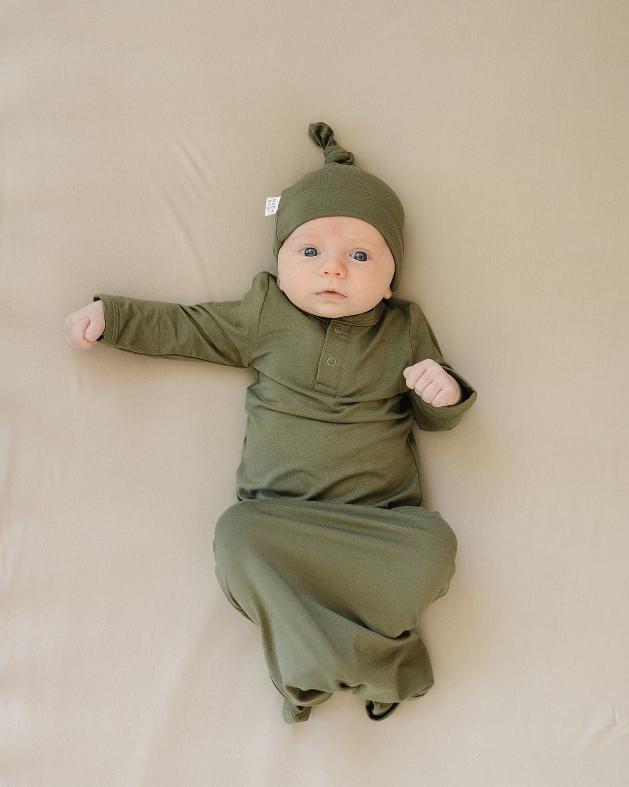 Olive Bamboo Knot Gown - Mack & Harvie