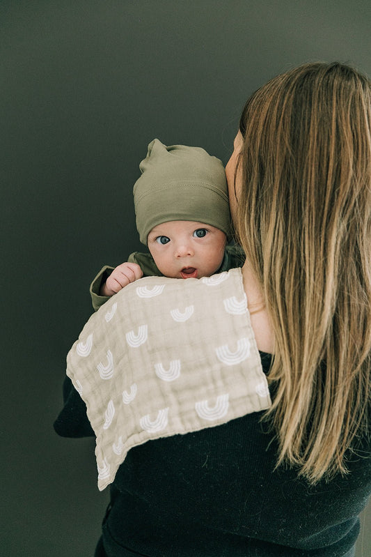 Olive Bamboo Newborn Knot Hat - Mack & Harvie