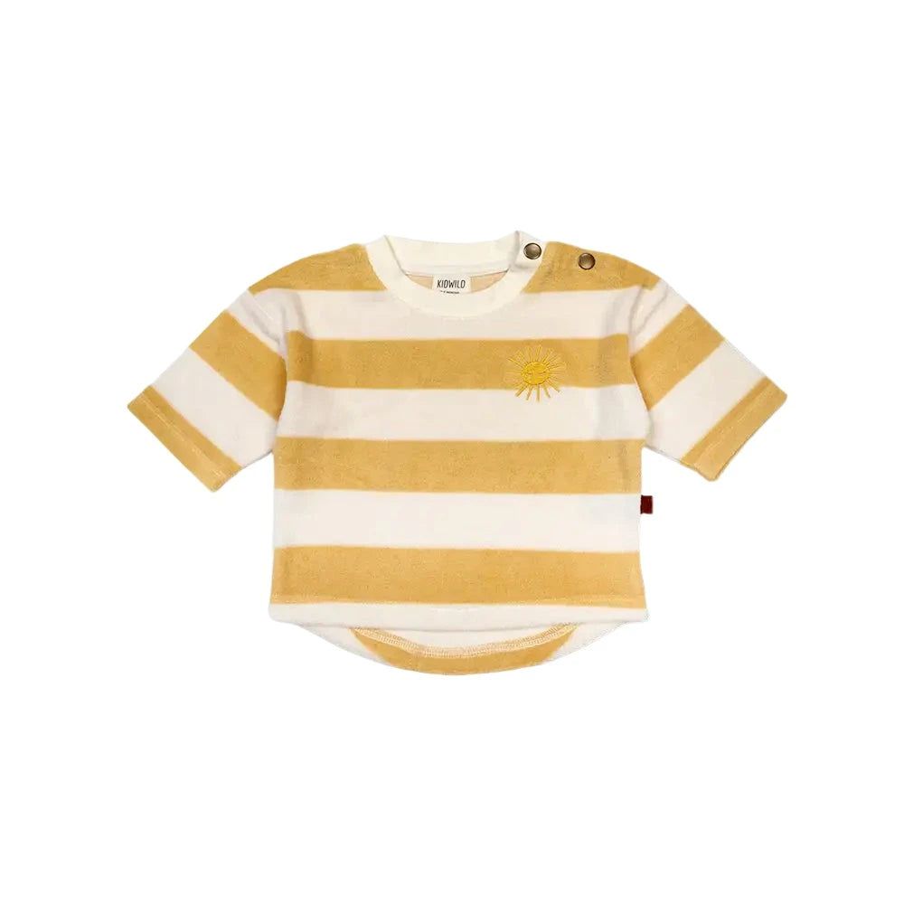 Organic Boxy Sweatshirt - Yellow Stripe - Mack & Harvie