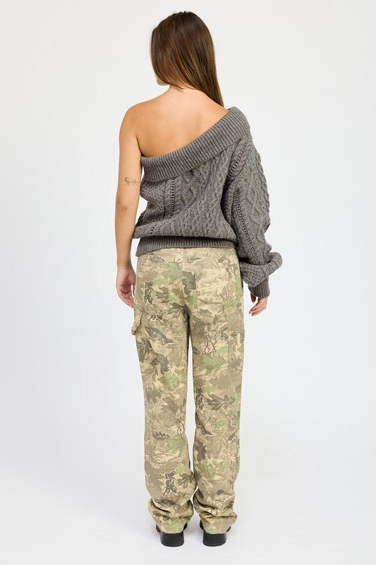 OVERSIZED ONE SHOULDER SWEATER - Mack & Harvie
