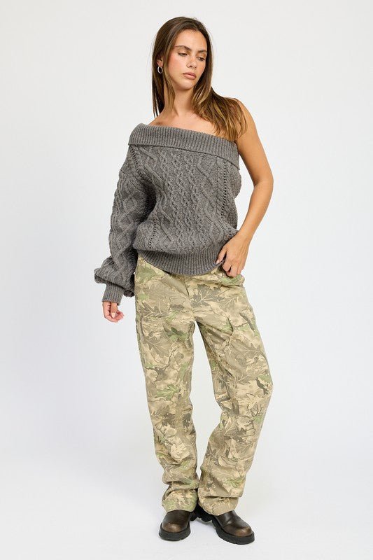 OVERSIZED ONE SHOULDER SWEATER - Mack & Harvie