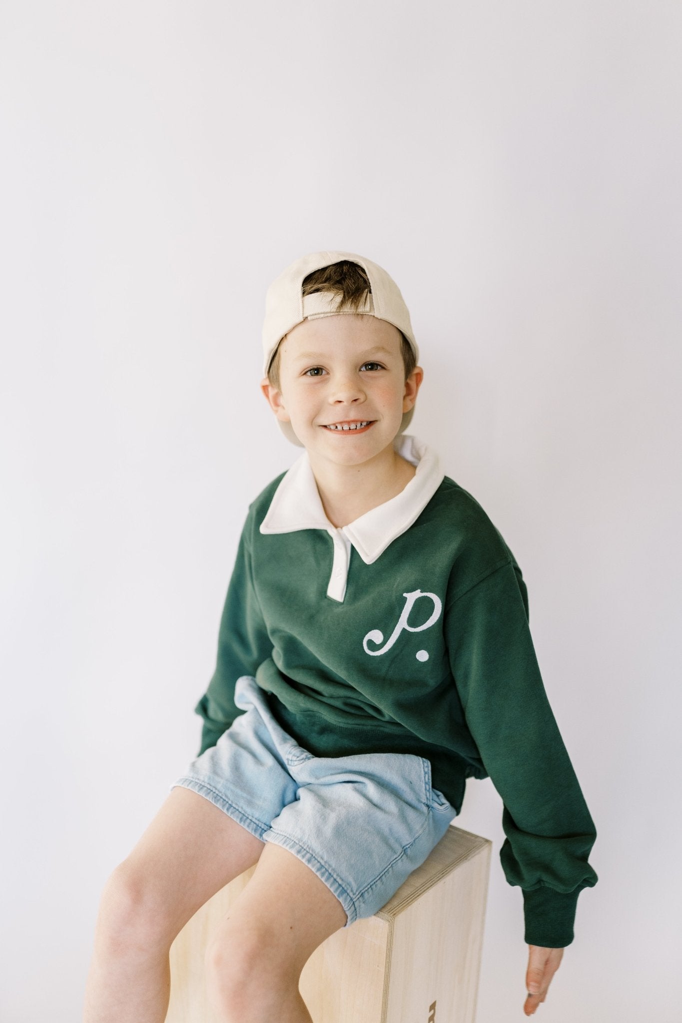 "P" Kids Embroidered Polo Pullover - Mack & Harvie