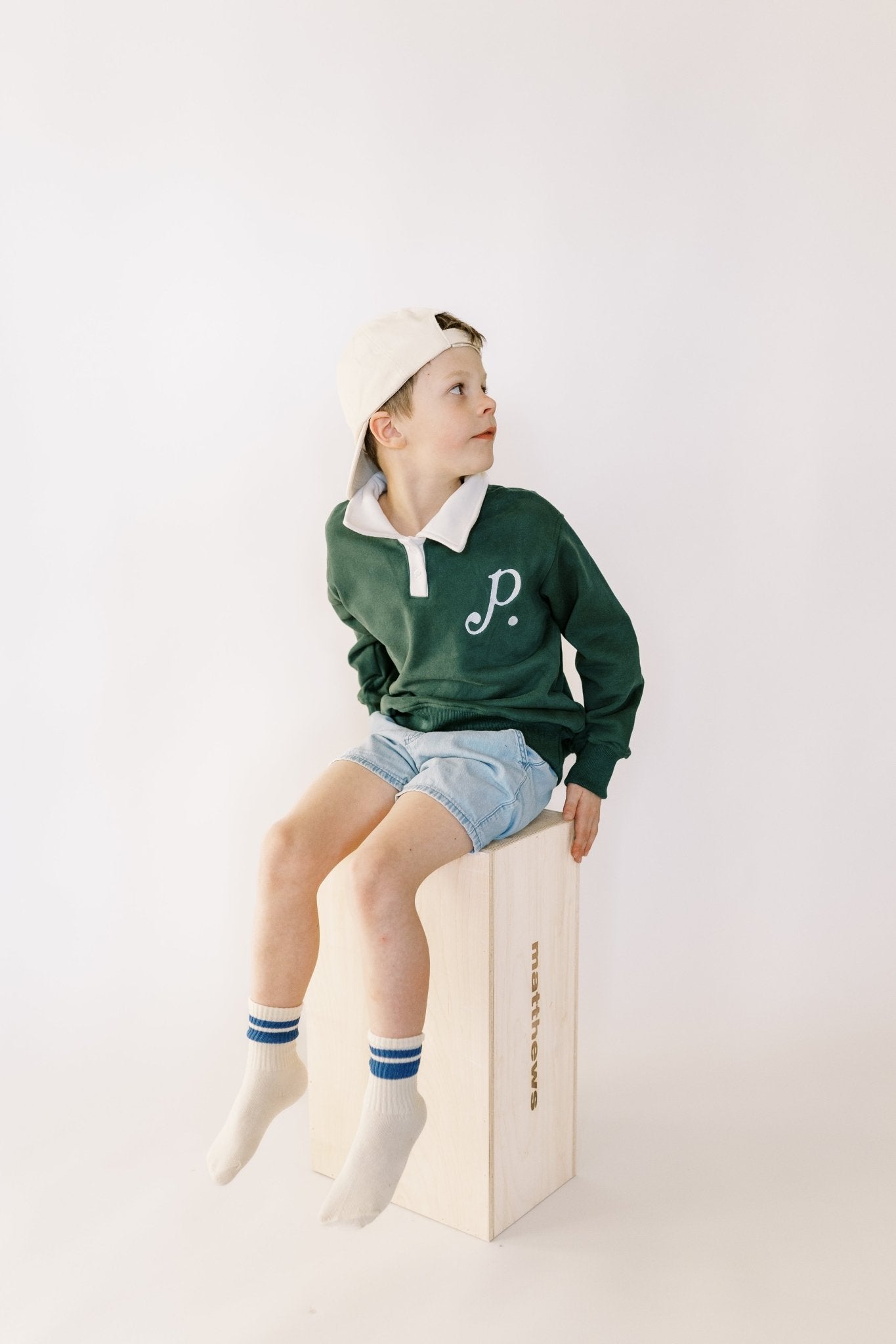 "P" Kids Embroidered Polo Pullover - Mack & Harvie