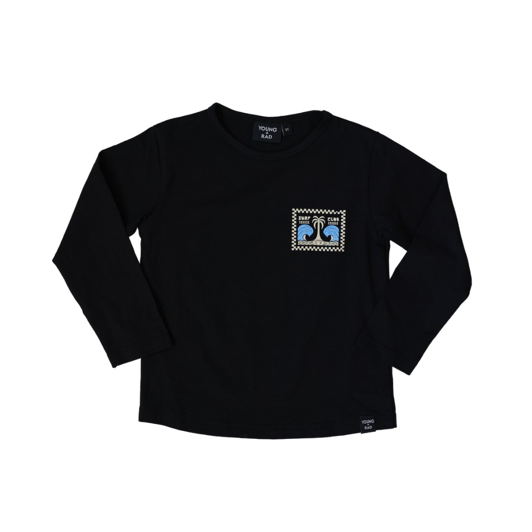 PALM SURF CLUB LONG SLEEVE - BLACK - Mack & Harvie