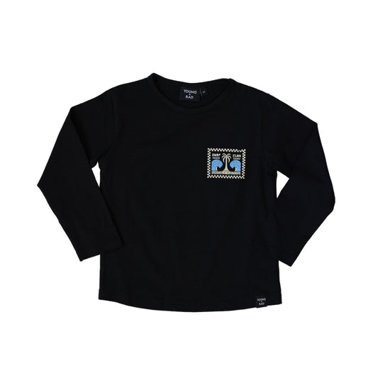 PALM SURF CLUB LONG SLEEVE - BLACK - Mack & Harvie