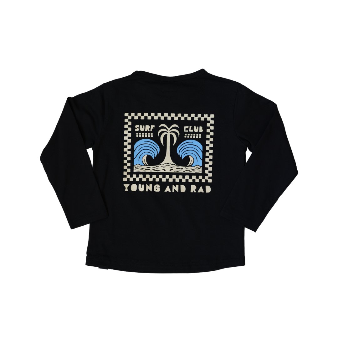 PALM SURF CLUB LONG SLEEVE - BLACK - Mack & Harvie