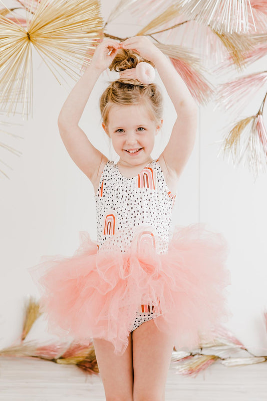 Peach Rainbow Tank Tutu Leotard - Mack & Harvie