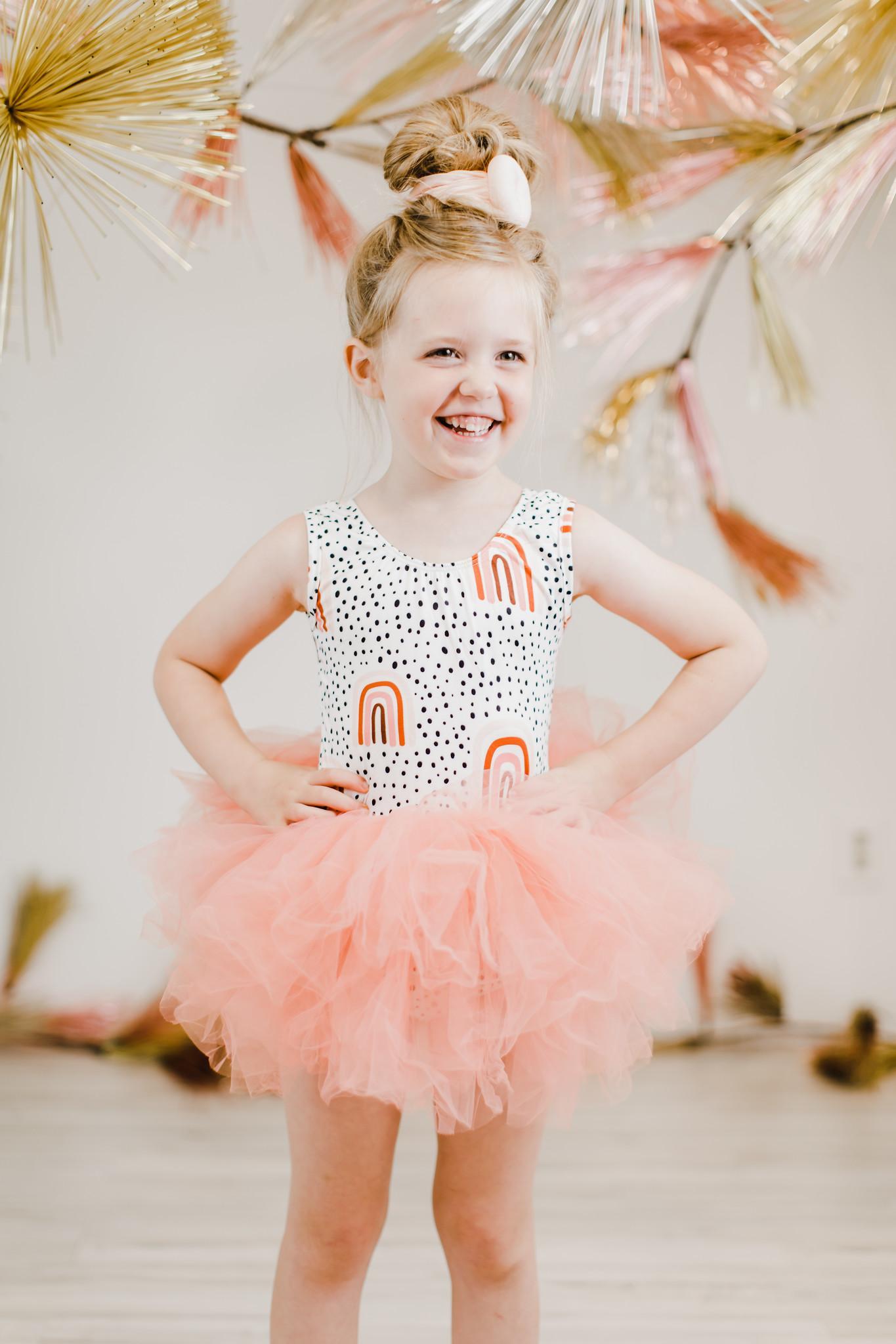 Peach Rainbow Tank Tutu Leotard - Mack & Harvie