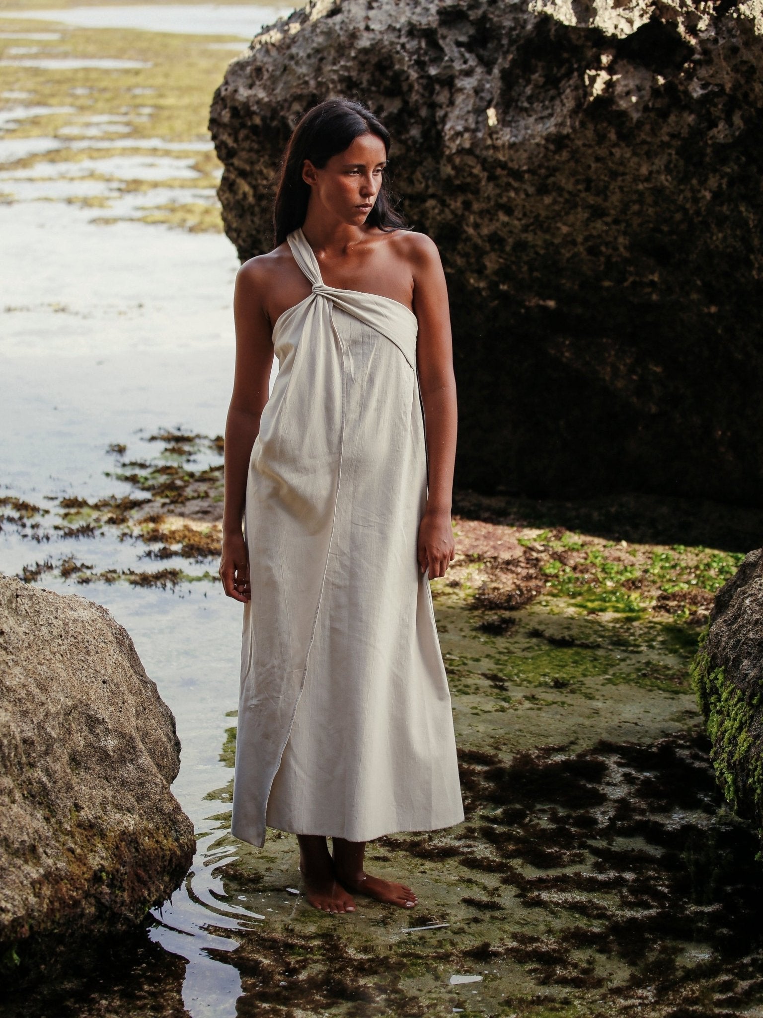 Pia Maxi Dress - Oatmeal - Mack & Harvie