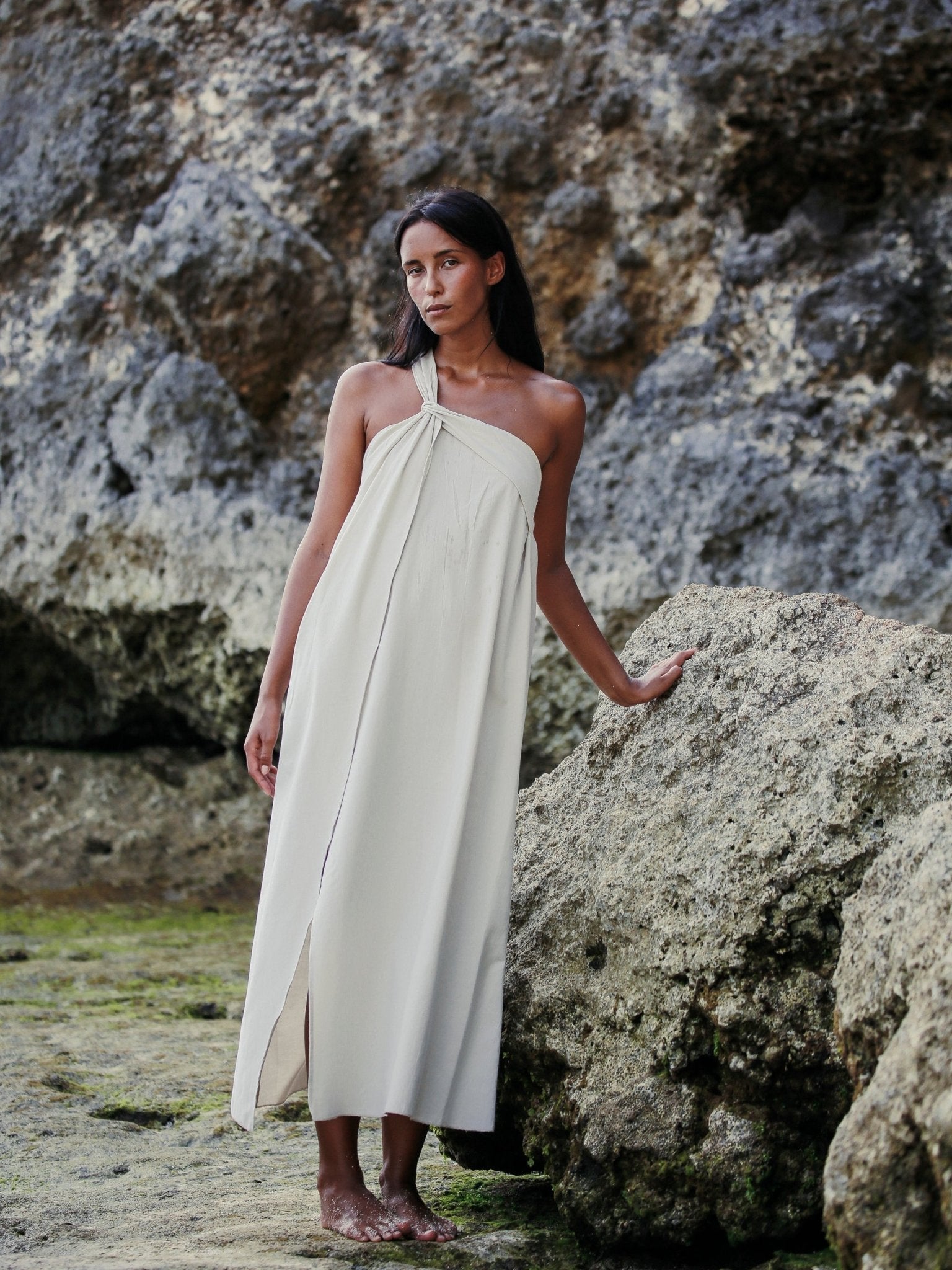 Pia Maxi Dress - Oatmeal - Mack & Harvie