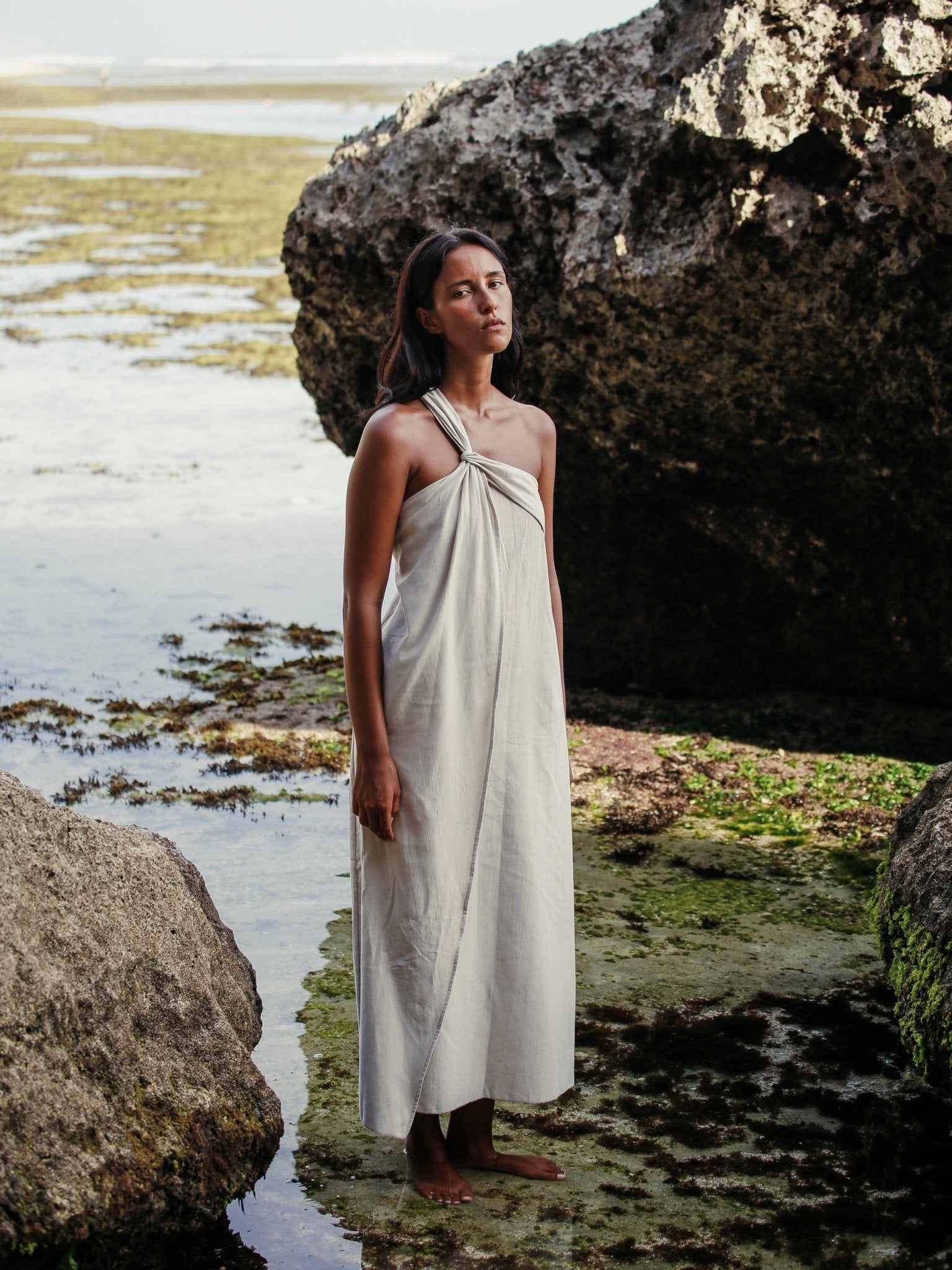 Pia Maxi Dress - Oatmeal - Mack & Harvie