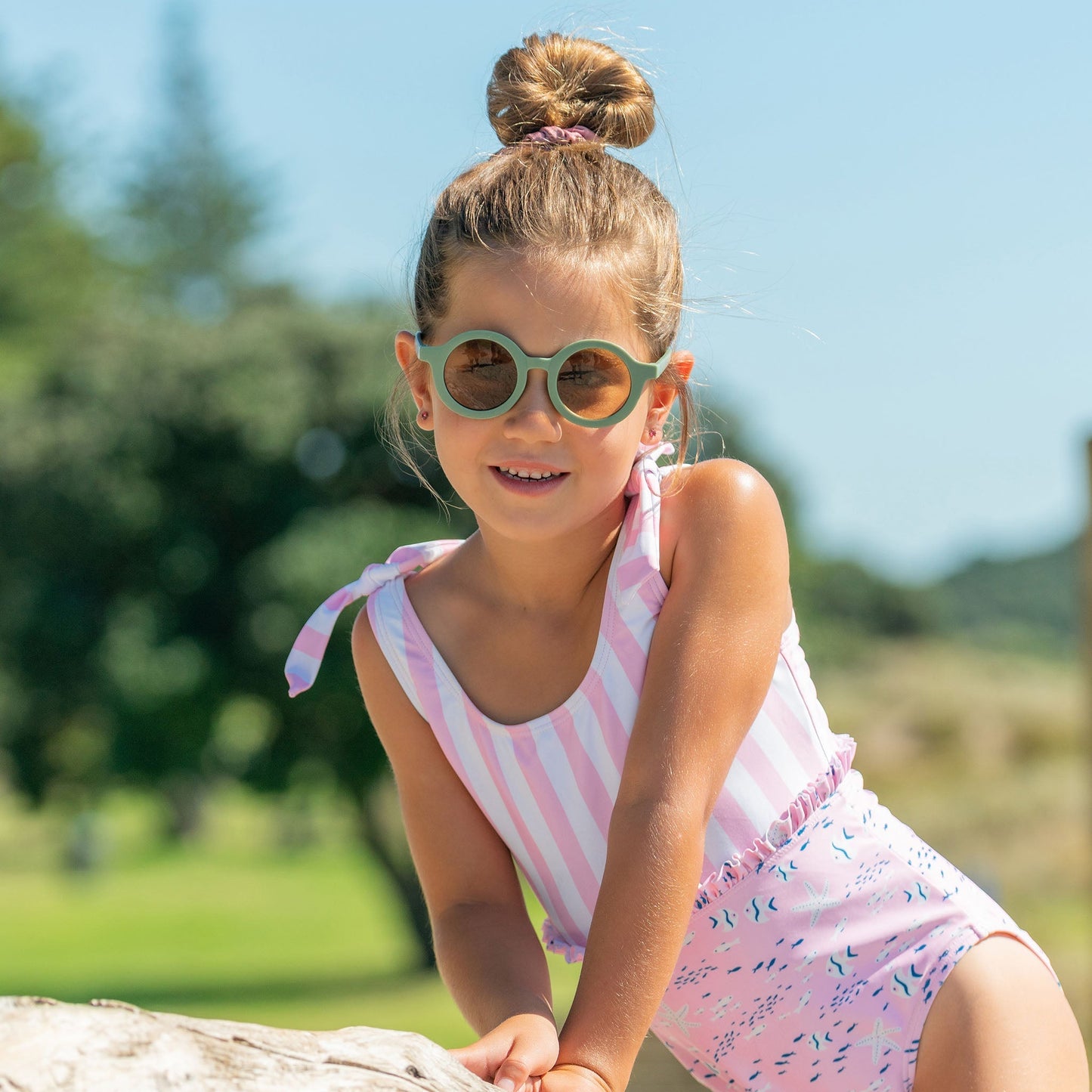 Pink Sea Shoulder Tie Swimsuit - Mack & Harvie