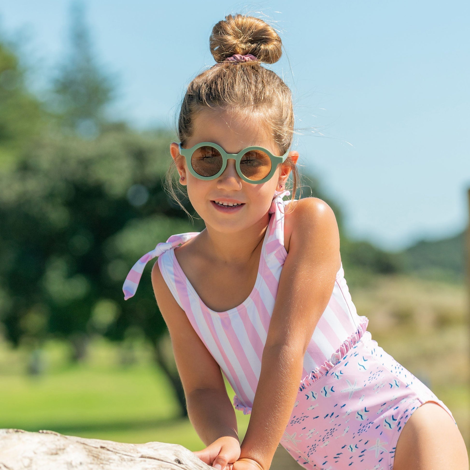 Pink Sea Shoulder Tie Swimsuit - Mack & Harvie