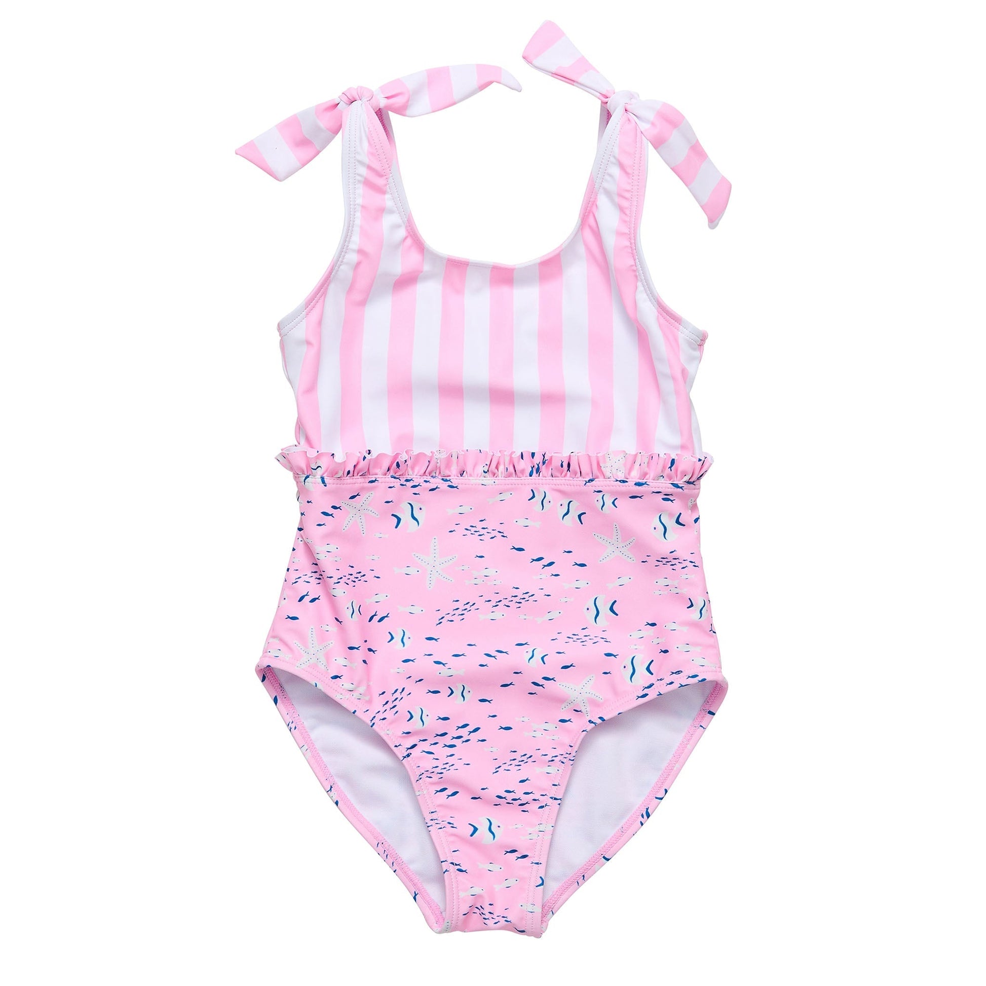Pink Sea Shoulder Tie Swimsuit - Mack & Harvie