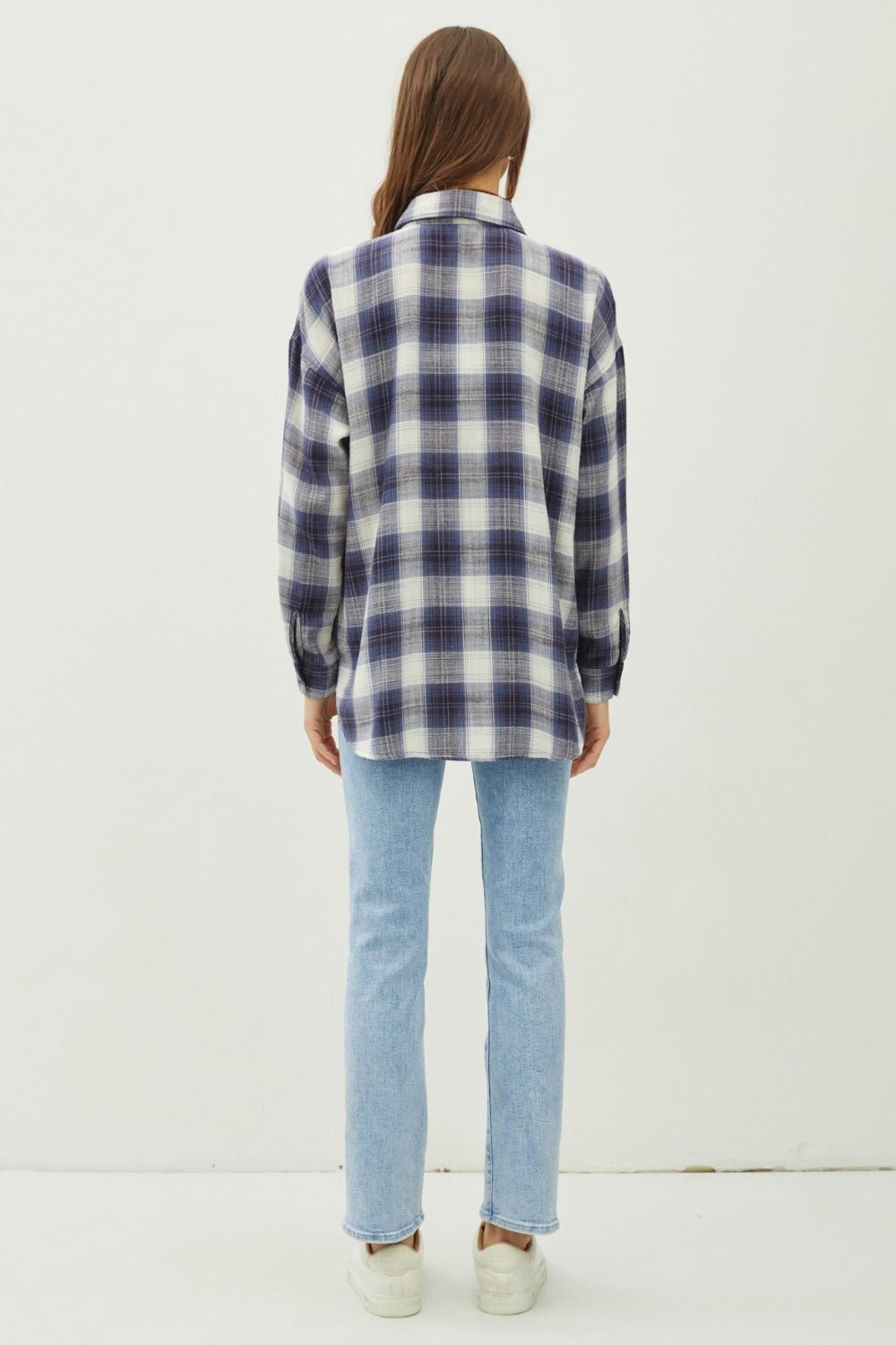 Plaid Flannel Button Down Shirt with Chest Pocket - Mack & Harvie