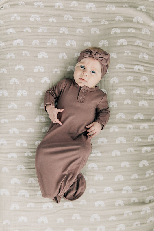 Plum Bamboo Knot Gown - Mack & Harvie