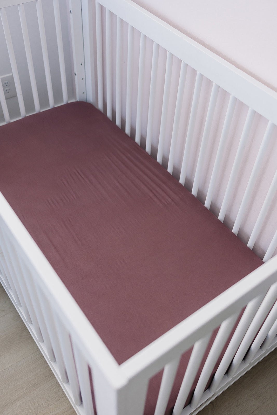 Plum Bamboo Stretch Crib Sheet - Mack & Harvie
