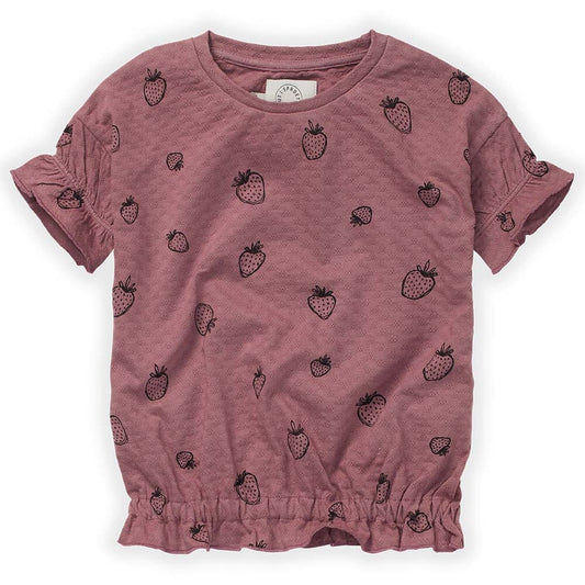Pointelle Tee Shirt Strawberry - Orchid - Mack & Harvie
