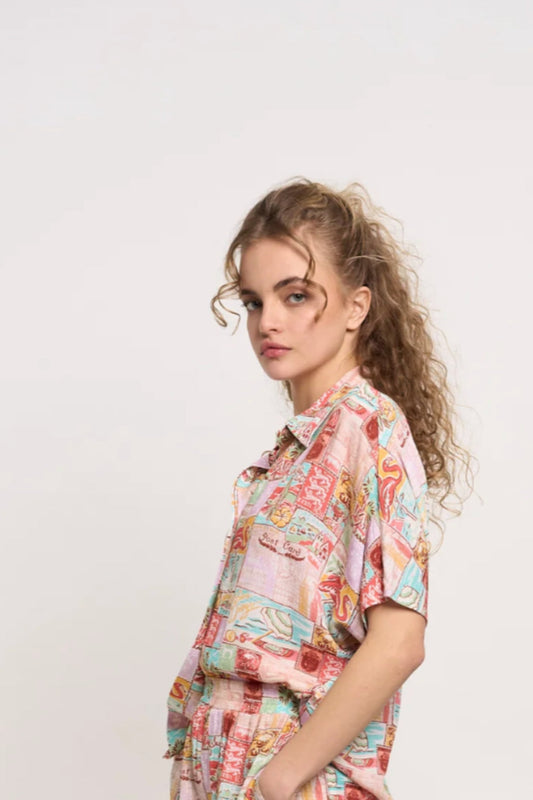 Postcard Button up Top